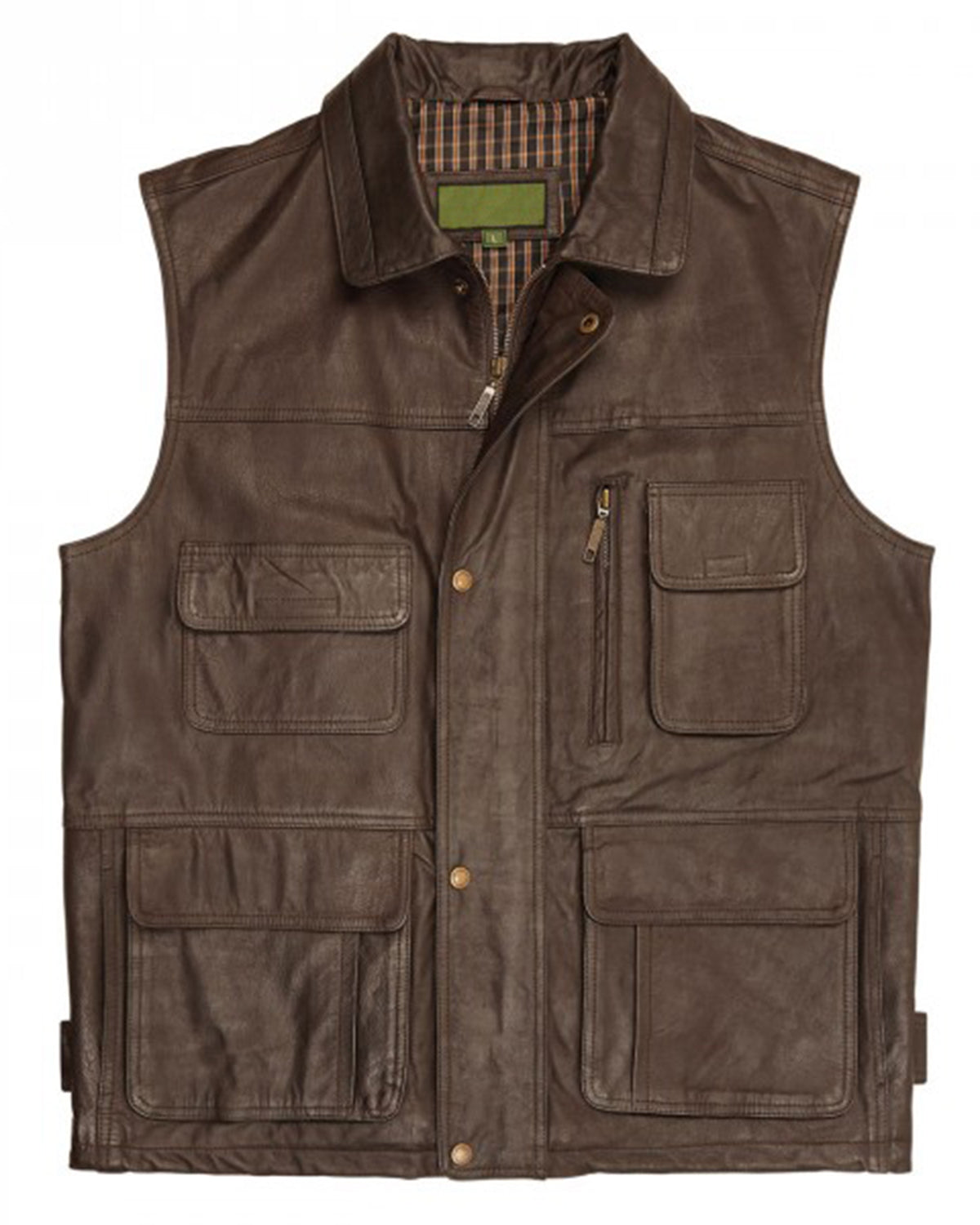 Men's Alf Brown Leather Vest
