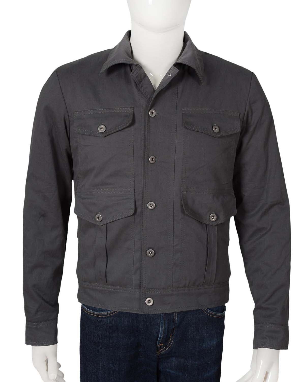 Kevin Costner Yellowstone Grey Cotton Jacket