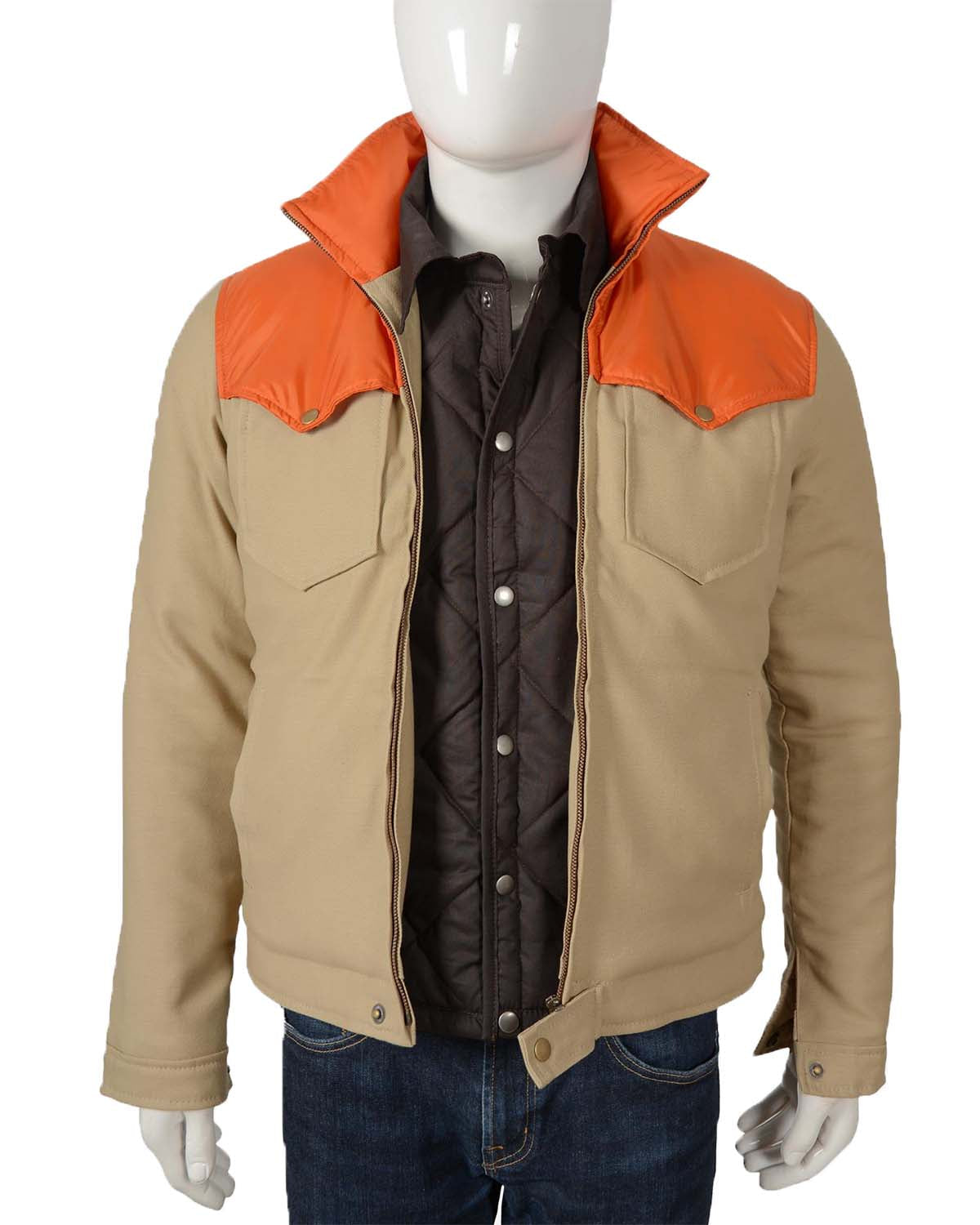 Yellowstone Beige Orange Cotton Jacket