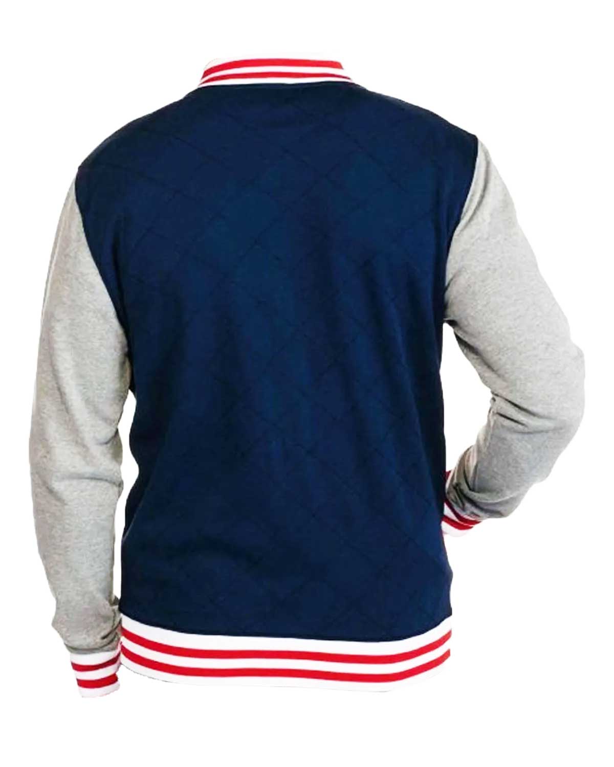 Captain America Grey and Blue Bomber Jacket