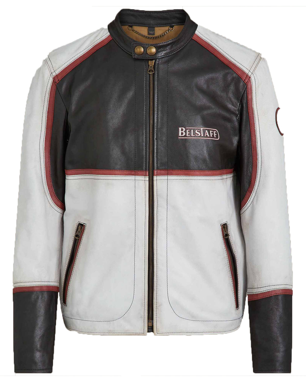 In Tri-Color Hand-Waxed Leather Jacket