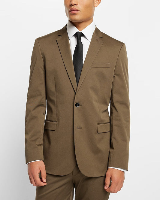 Men's Vintage Olive Brown Tuxedo Suit