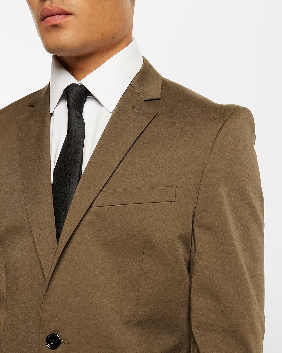 Men's Vintage Olive Brown Tuxedo Suit