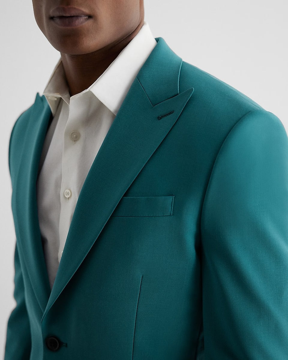 Men's Classy Teal Color Tuxedo Suit