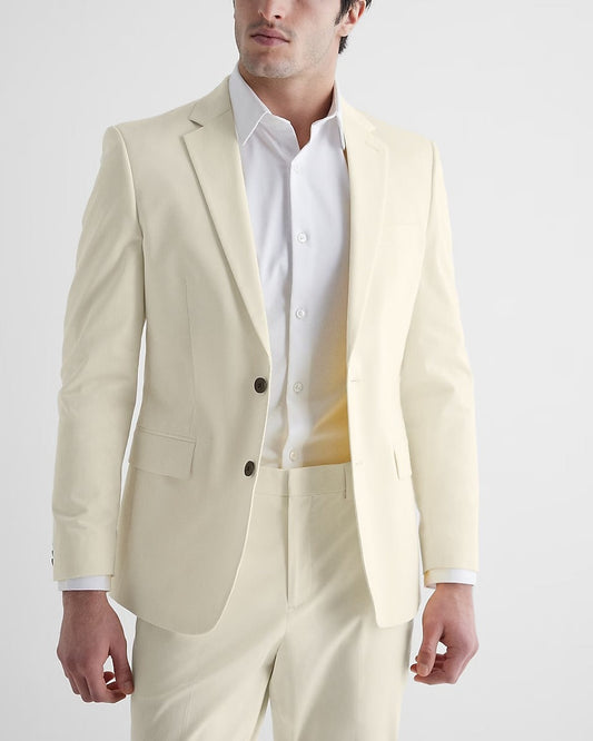Men's Bright Off White Tuxedo Suit