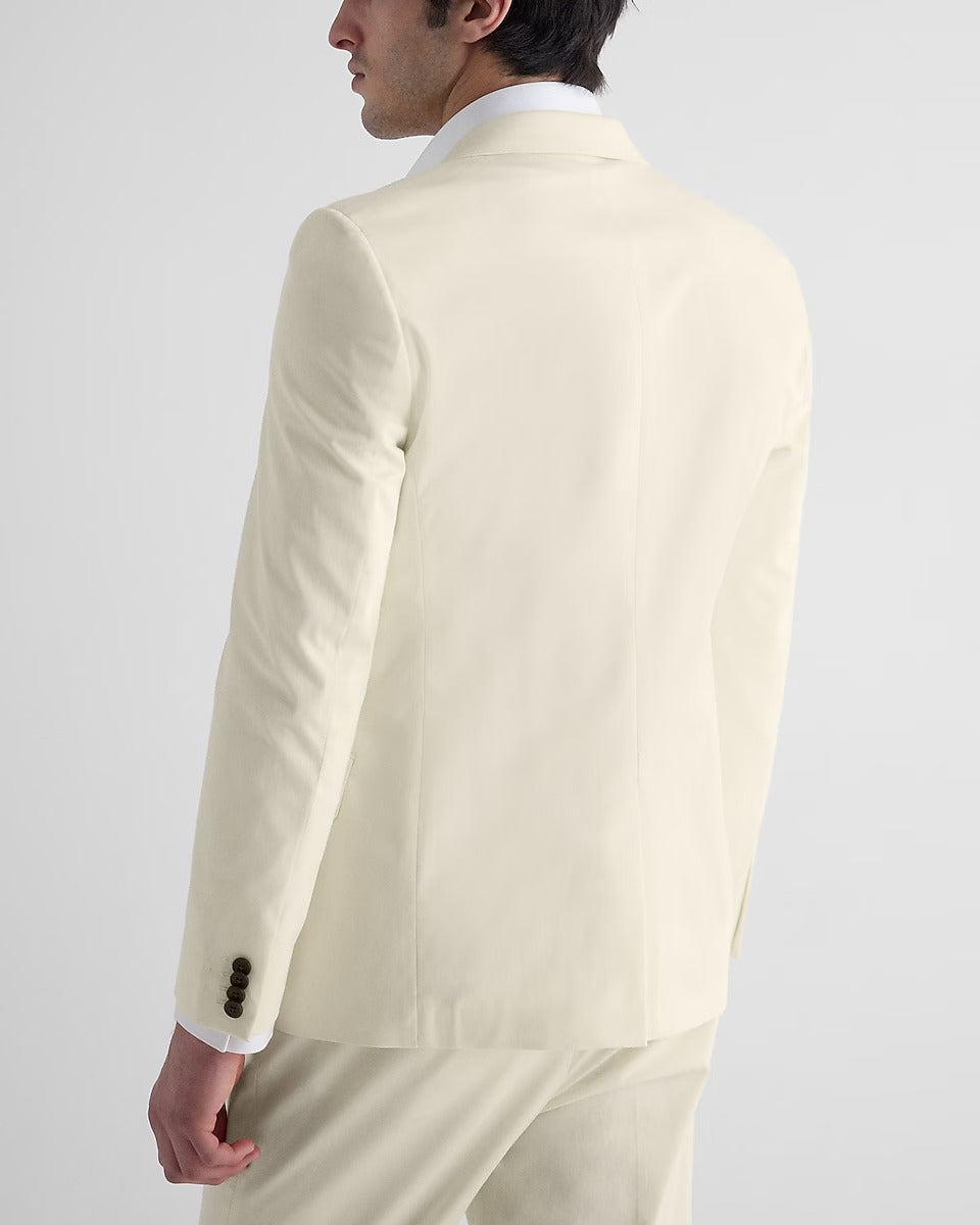 Men's Bright Off White Tuxedo Suit