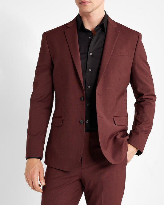 Men's Iconic Maroon Tuxedo Suit