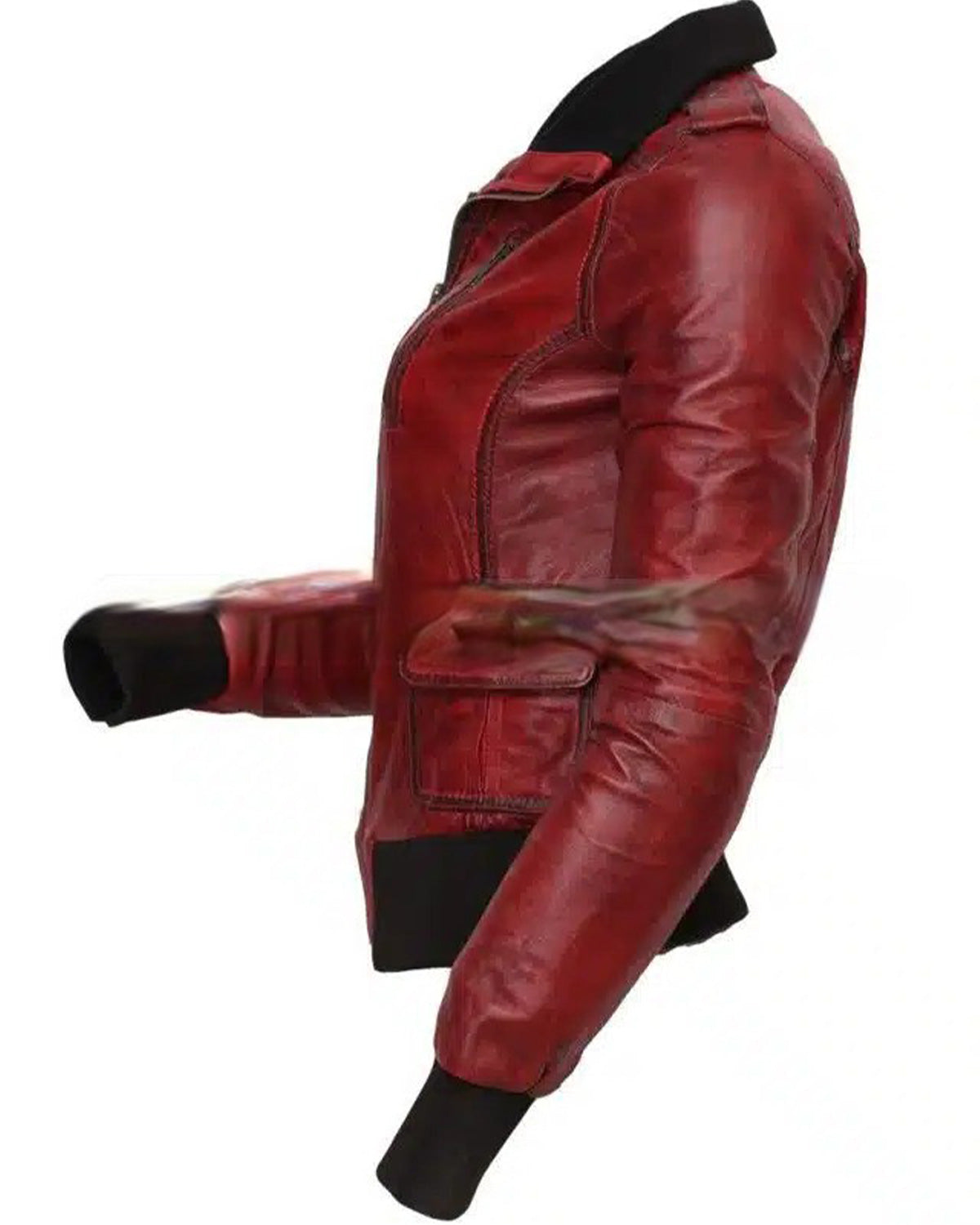 Designer Waxed Women Motorbike Leather Jacket