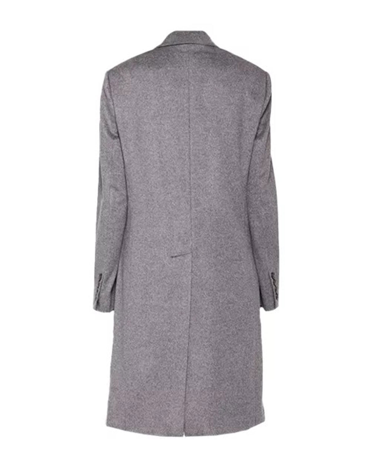 Women's Grey Double Breasted Wool Coat