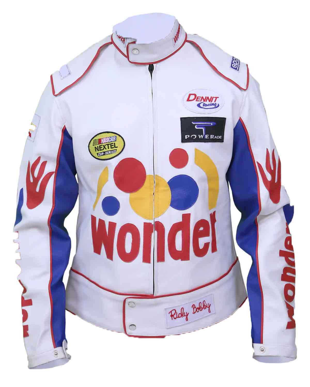 Ricky Bobby Talladega Nights Wonder Bread Leather Jacket