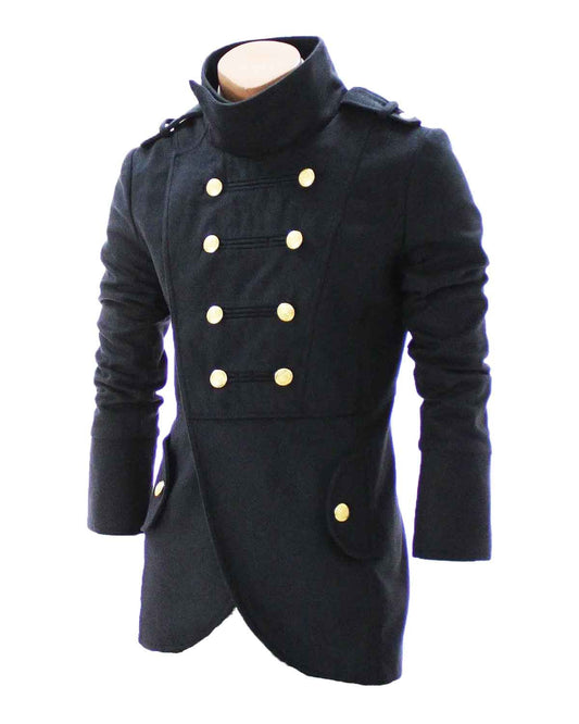 Double Breasted Half Captains Casual Coat