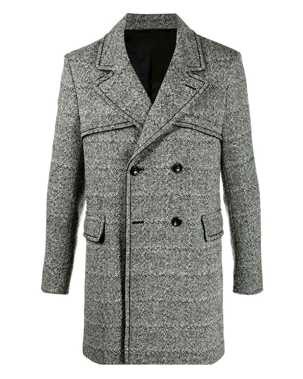 Dynasty Sam Adegoke Mid Length Grey Coat