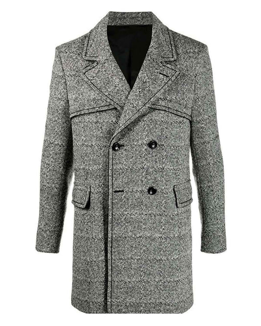 Dynasty Sam Adegoke Mid Length Grey Coat