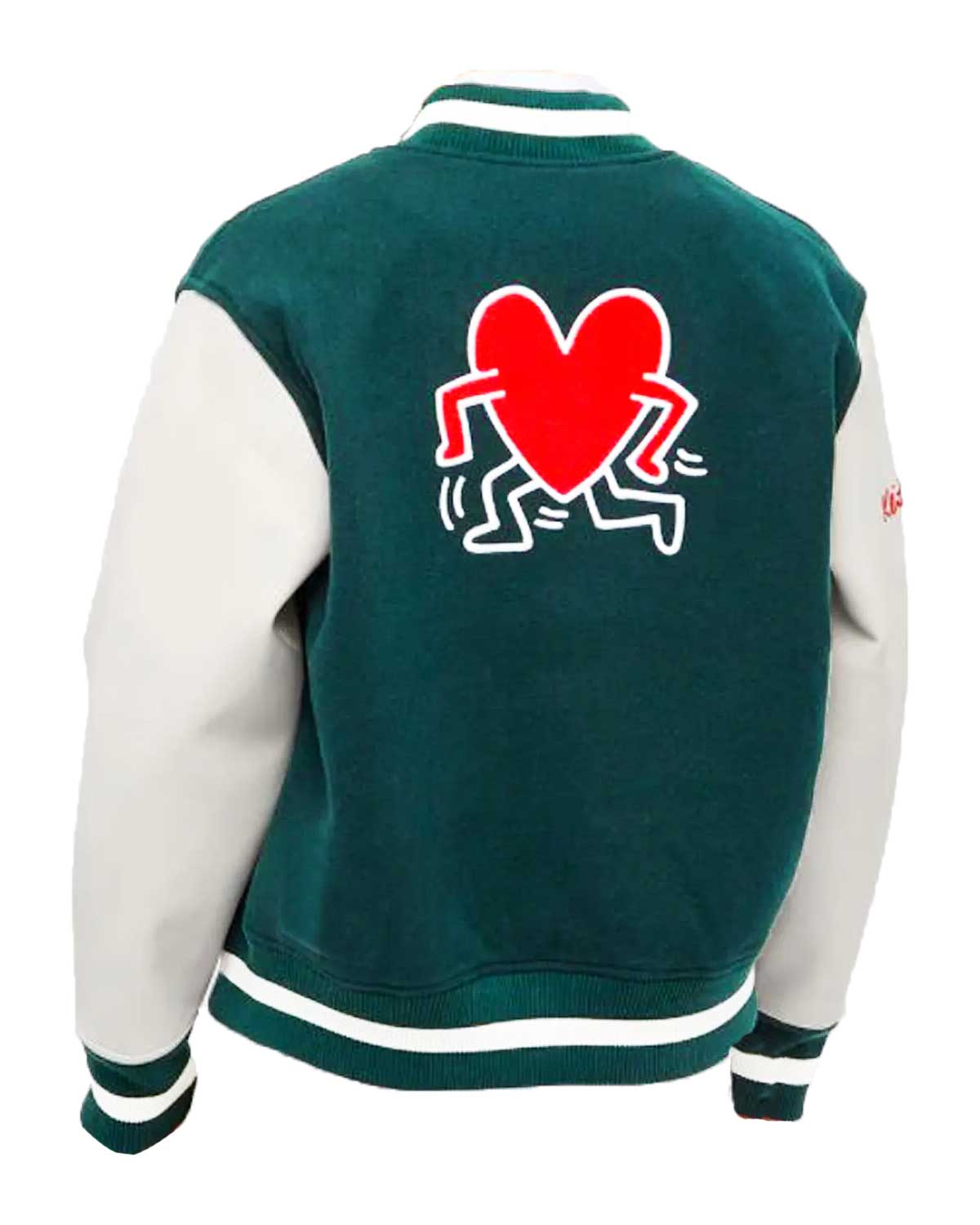 Axel Arigato Keith Haring Green and White Letterman Jacket