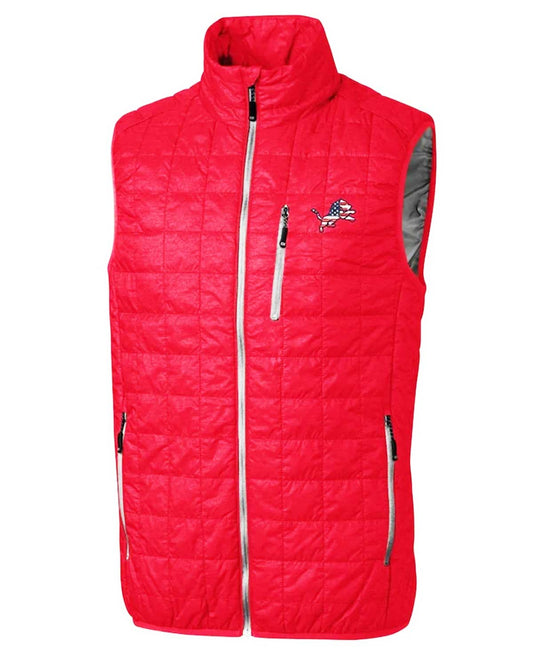 Americana Rainier Detroit Lions Puffer Red Vest
