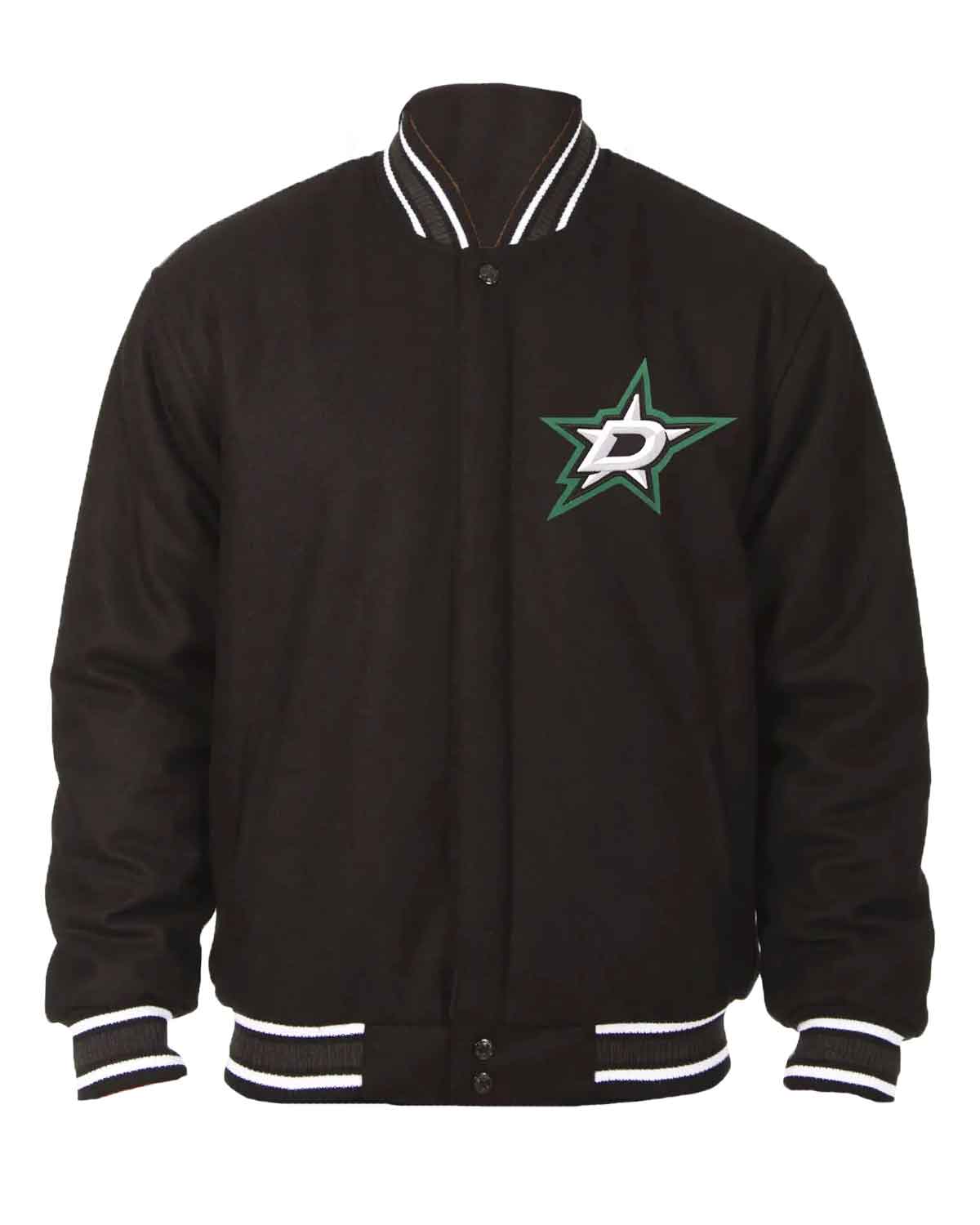 Dallas Stars Bomber Black Wool Jacket