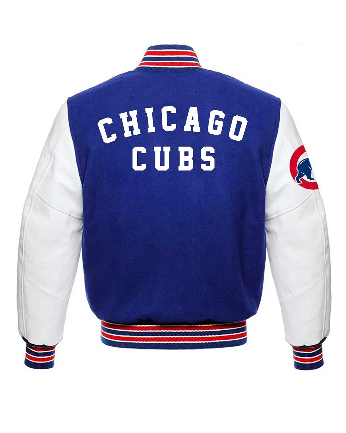 Chicago Cubs Blue and White Letterman Jacket