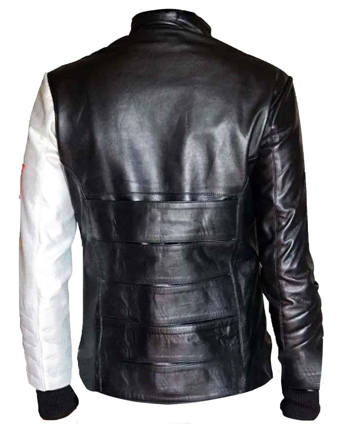 Bucky Leather Jacket Silver Armor
