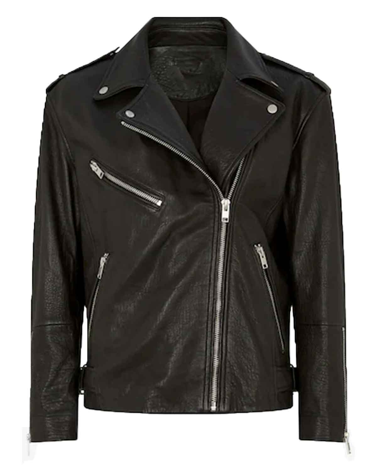 Mint Velvet Oversized Leather Jacket