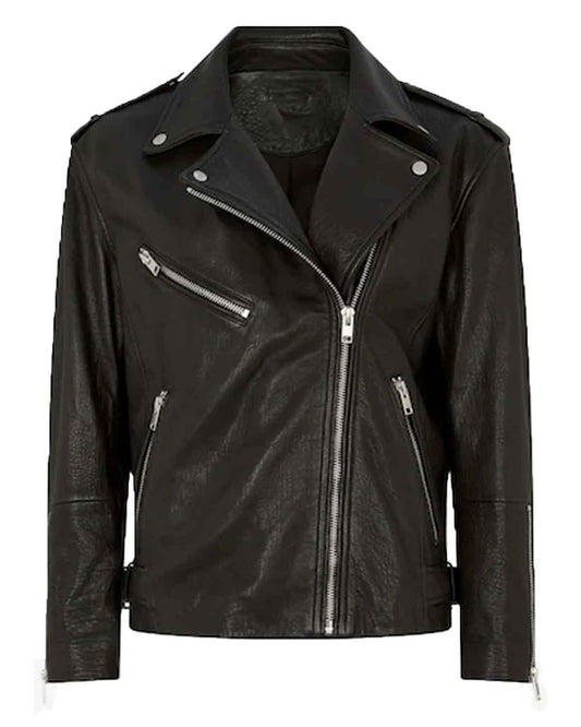 Mint Velvet Oversized Leather Jacket