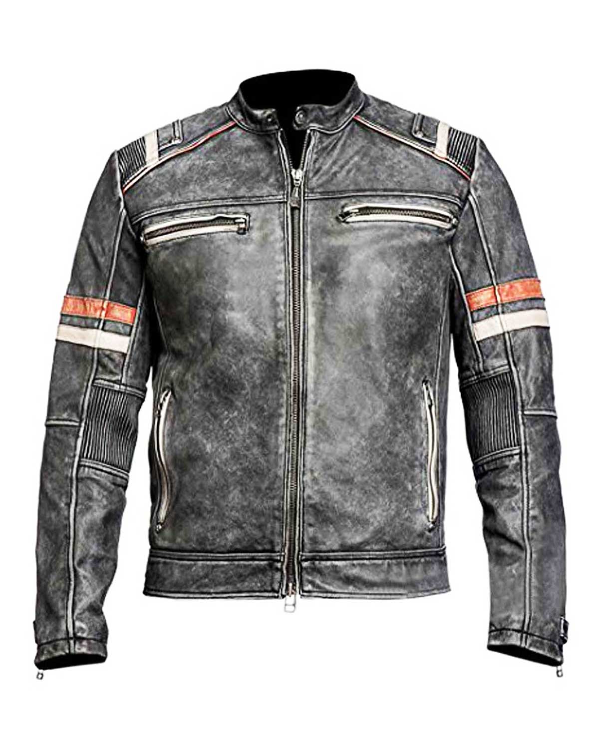 Eurovision Will Ferrell Cafe Racer Leather Jacket