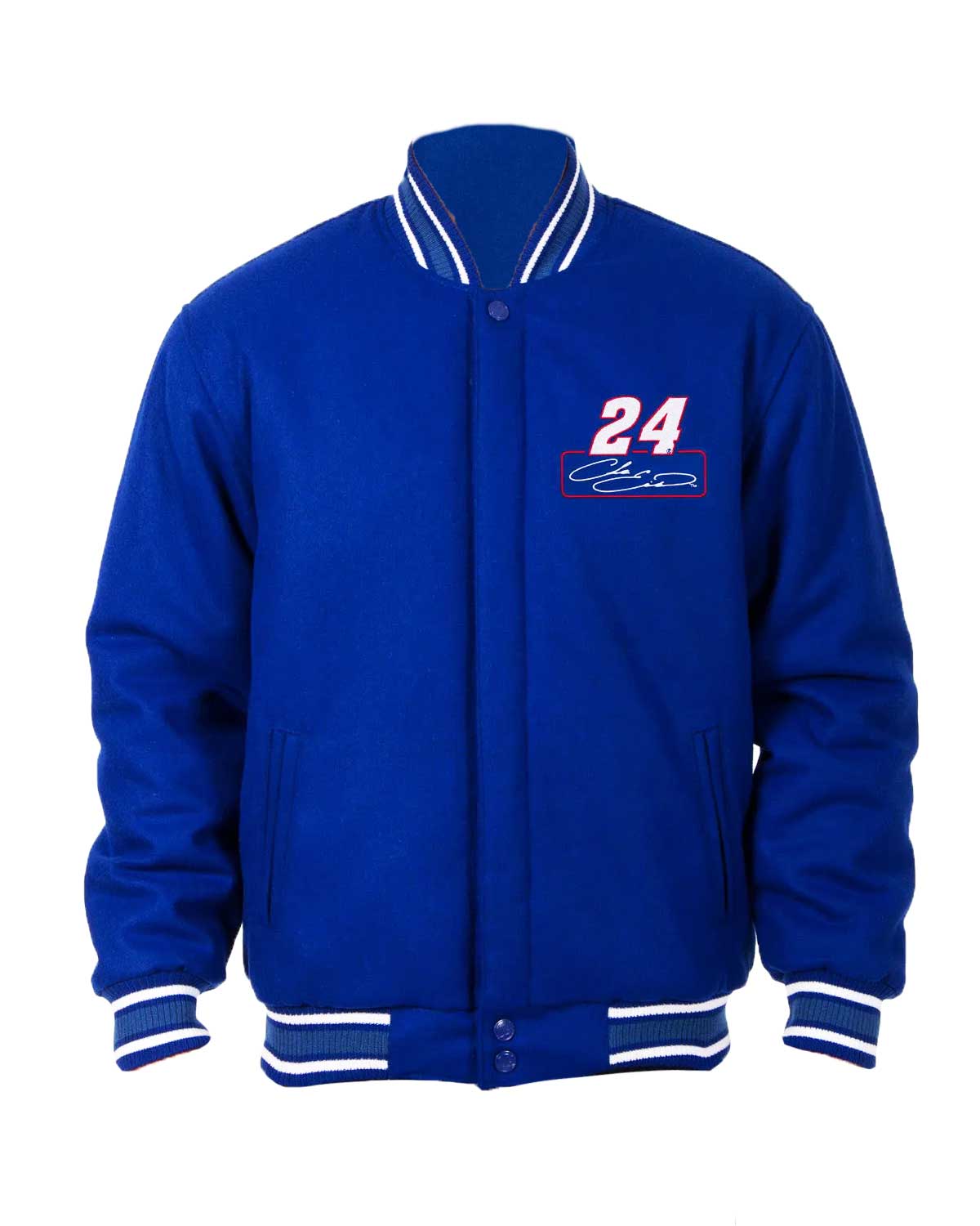 Chase Elliott Bomber Royal Blue Wool Jacket
