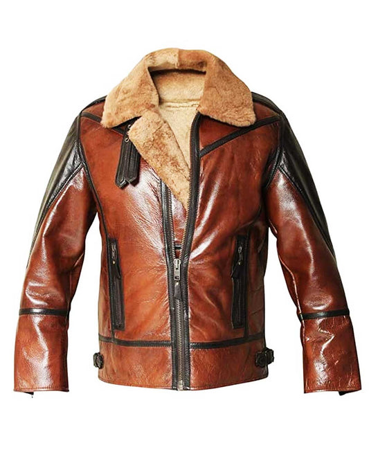 Men's B3 Shearling Aviator Distressed Jacket