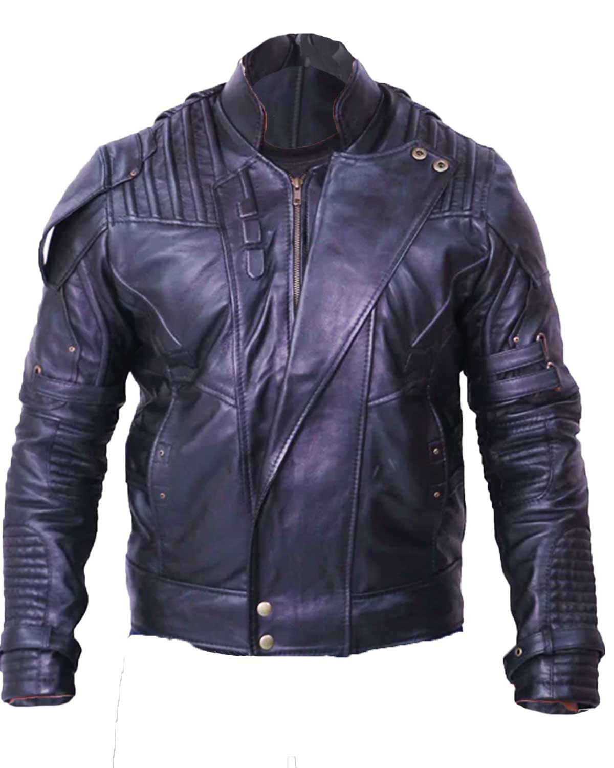 Chris Pratt's Star Lord Black Leather Jacket