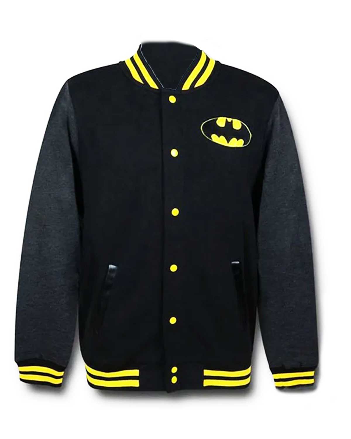 Classic Logo Batman Varsity Black Jacket