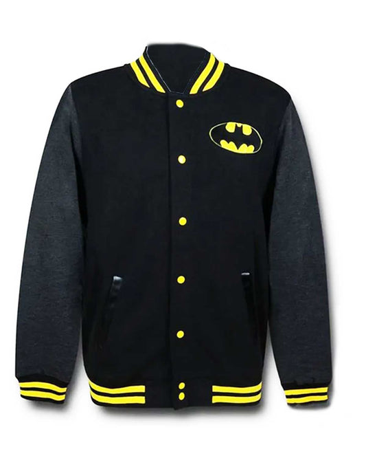Classic Logo Batman Varsity Black Jacket