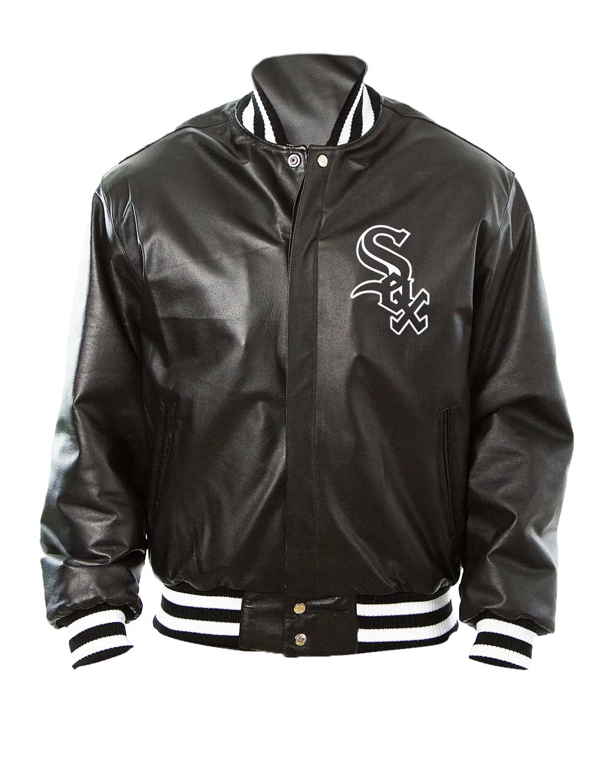 Chicago White Sox Bomber Black Leather Jacket