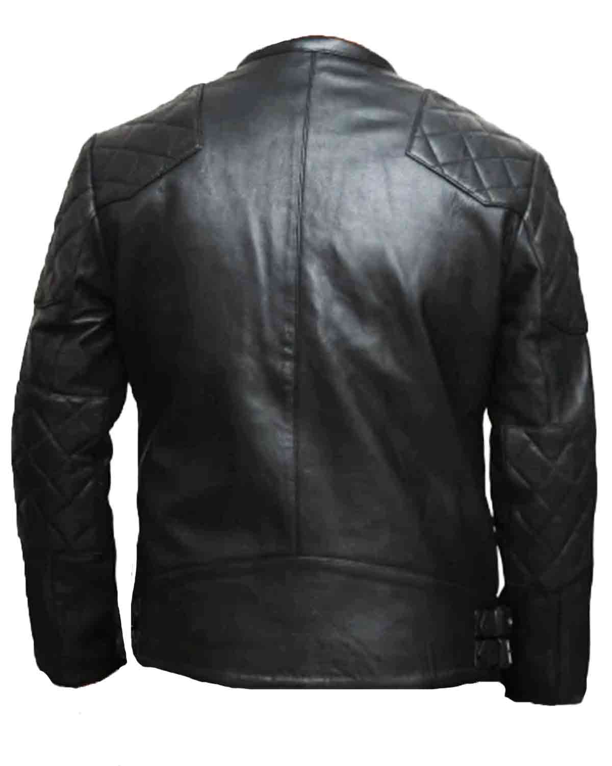 David Beckham Black Leather Jacket