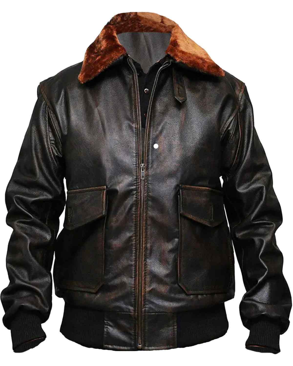 U.S Navy G-1 Military Flight Men's Genuine Leather Jacket