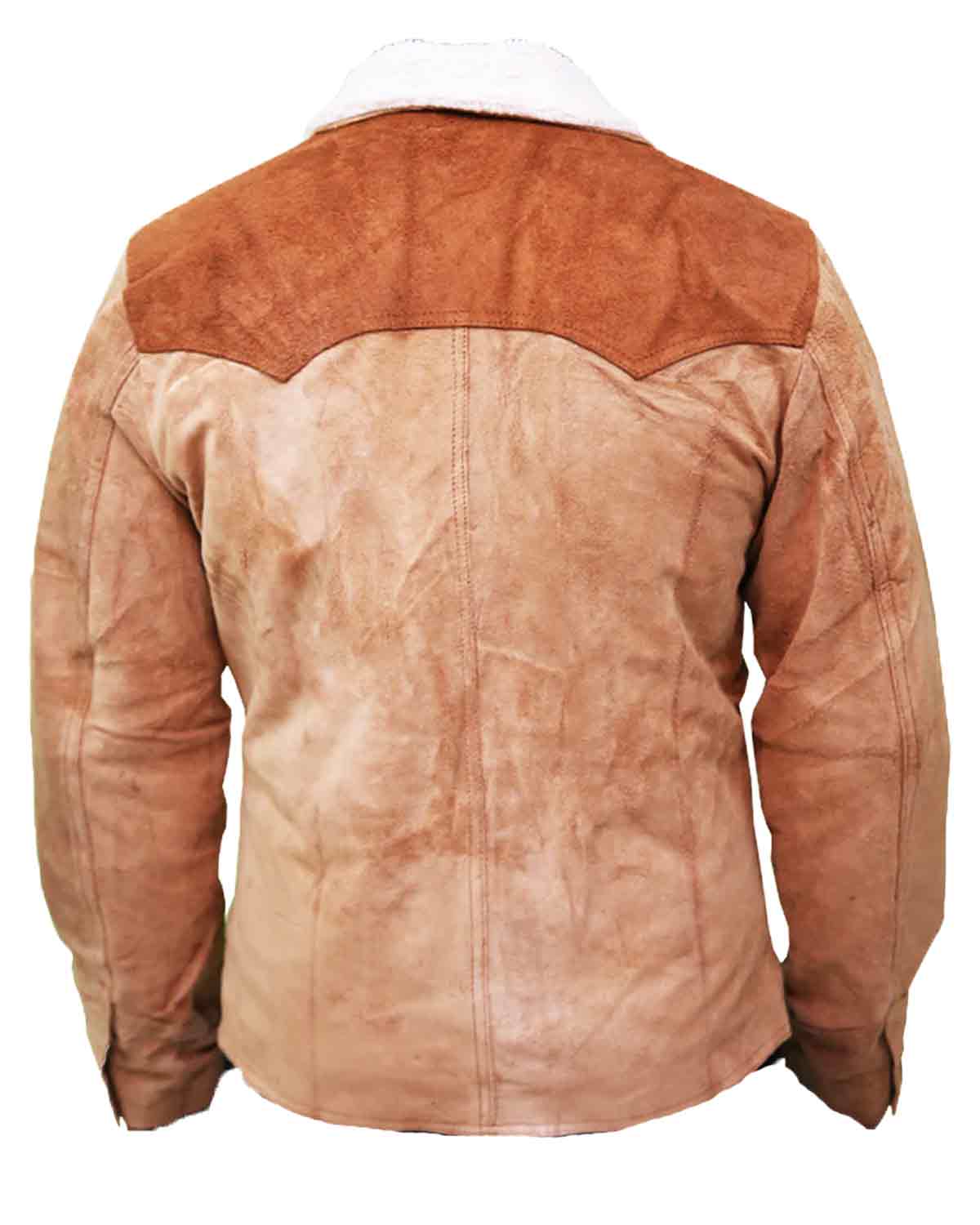 Yellowstone S03 John Dutton Genuine Men's Suede Leather Jacket