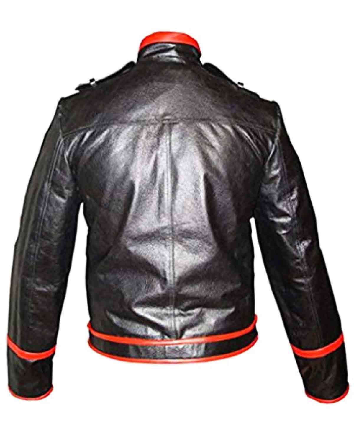 Freddie Mercury Military Concert Black & Red Leather Jacket