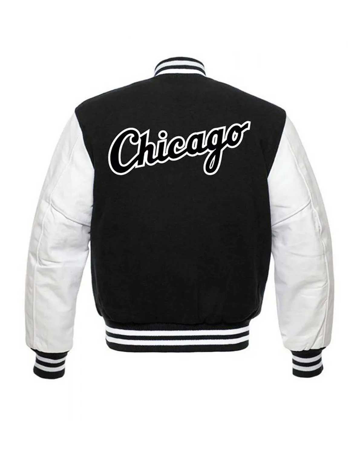 Chicago White Sox MLB Varsity Black and White Jacket