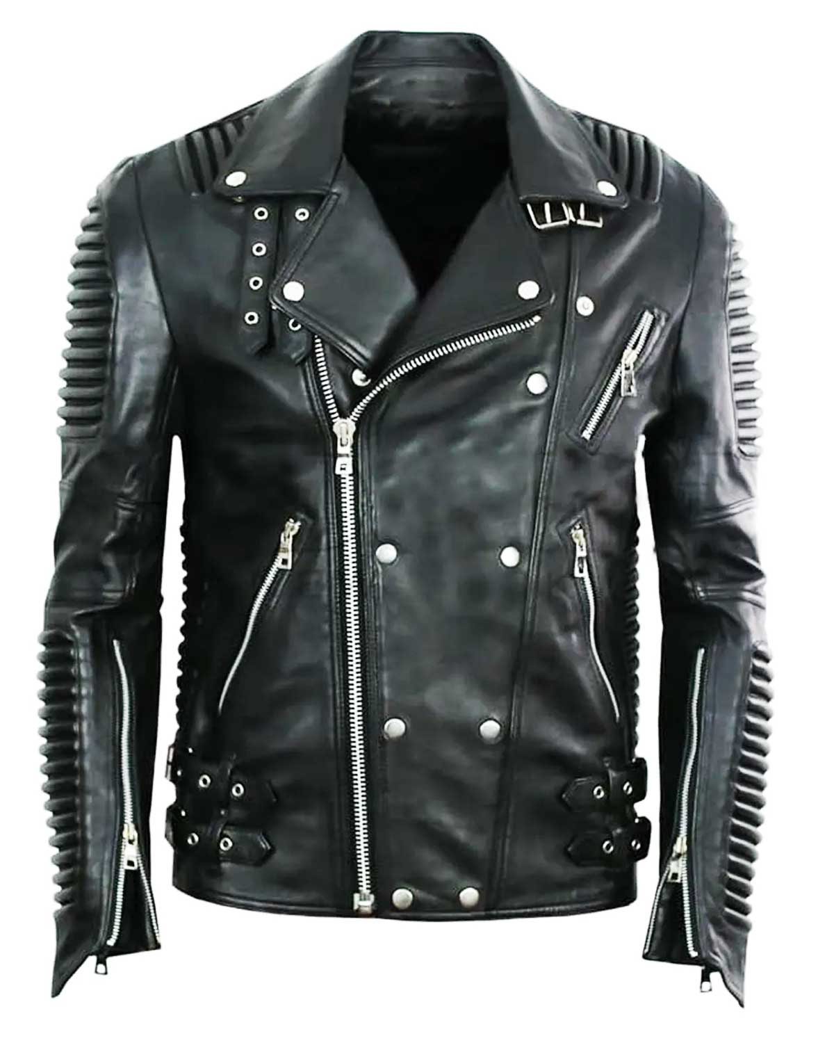 Men’s Godspeed Biker Padded Leather Jacket