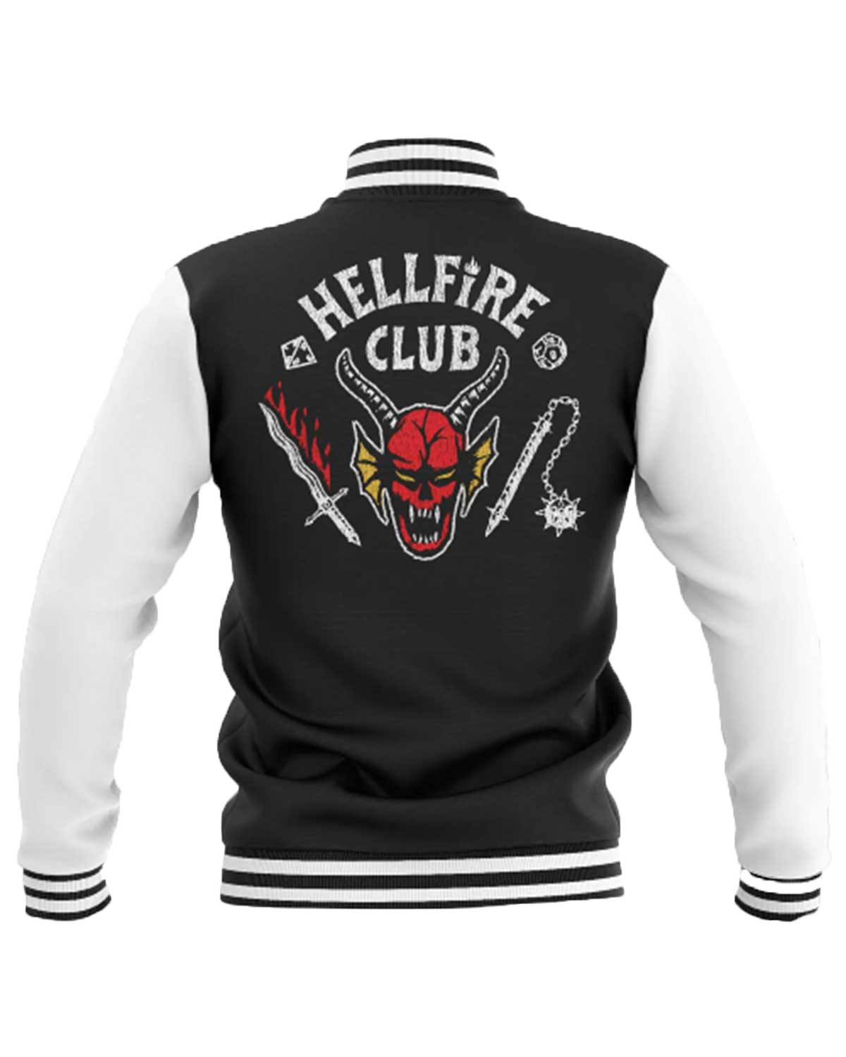 Stranger Things Hellfire Club Vintage Varsity Jacket