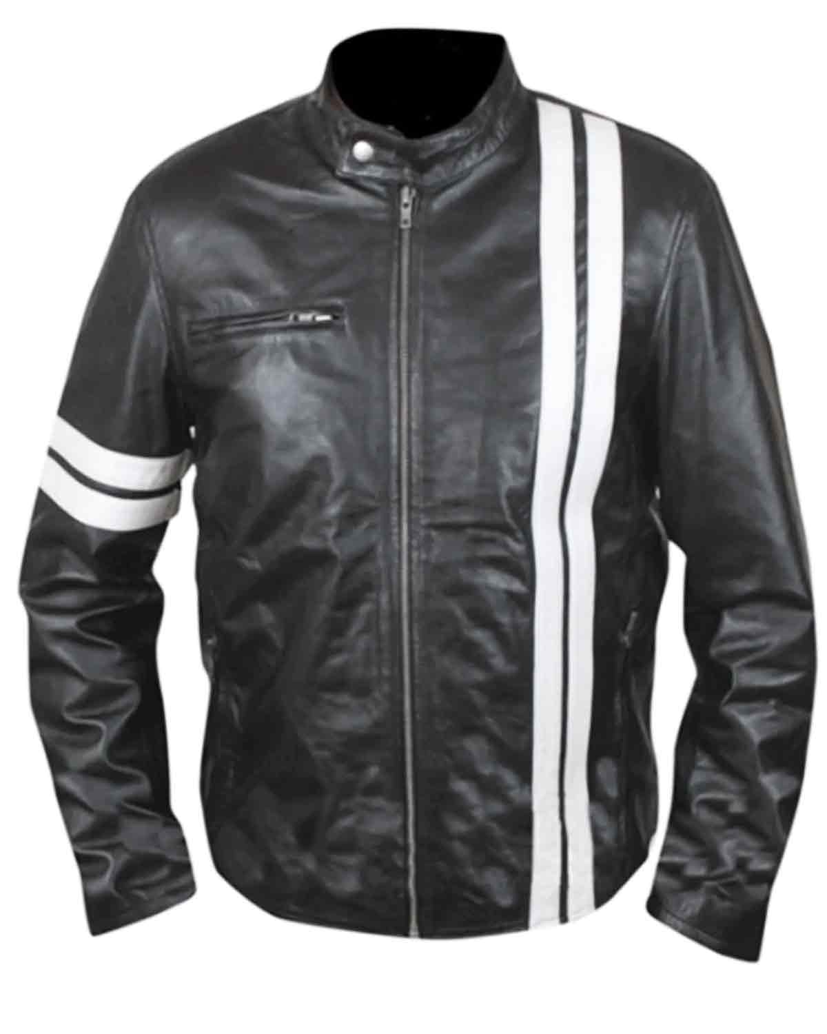 John Tanner Driver San Francisco Black Biker Leather Jacket