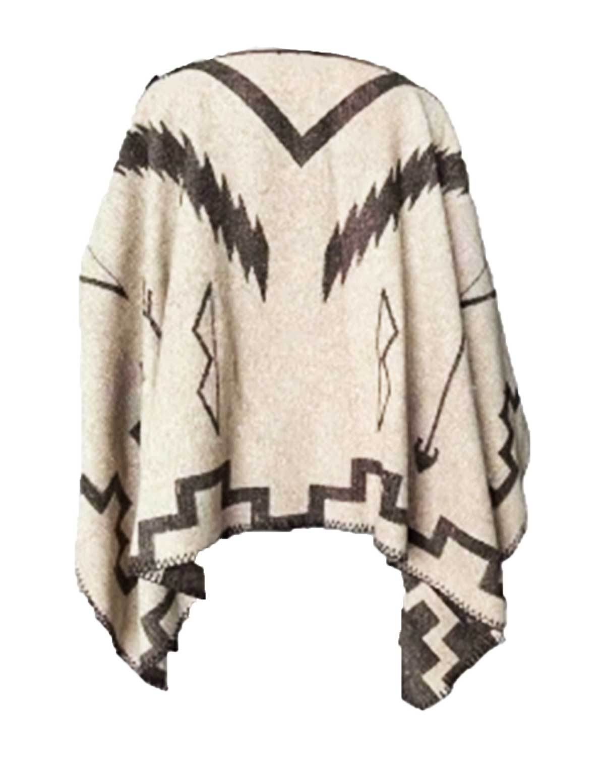 A Rainy Day in New York Elle Fanning Wool Poncho