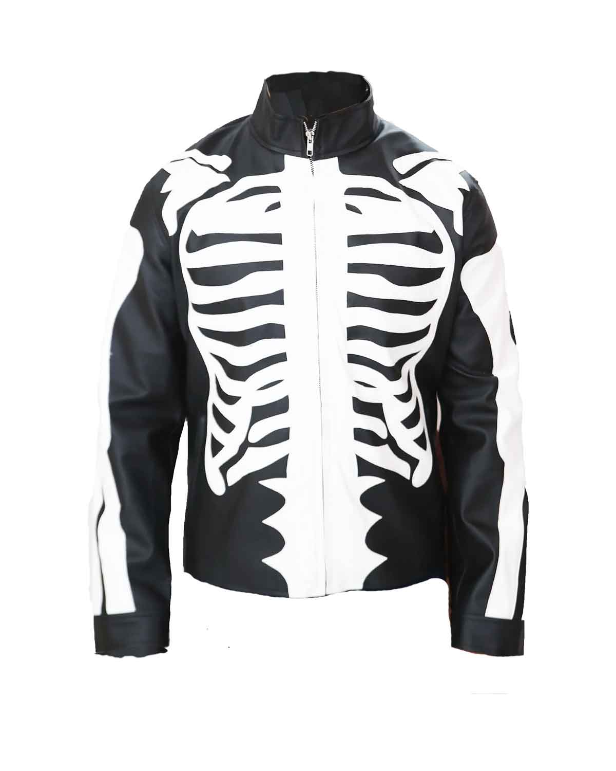 Men's Skeleton Leather Jacket
