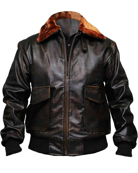 Men's Flying G1 Bomber Leather Jacket