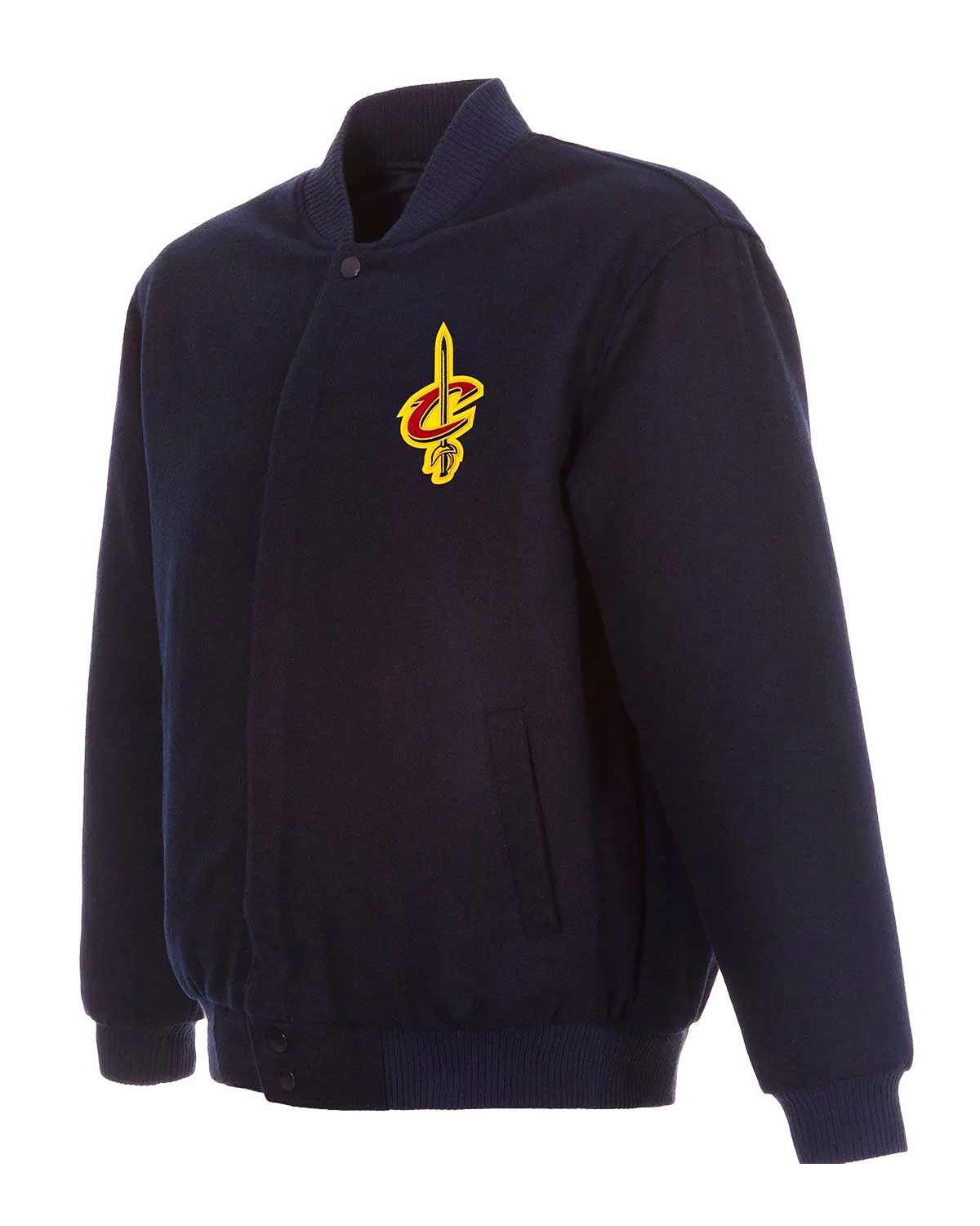 Cleveland Cavaliers Bomber Navy Blue Wool Jacket