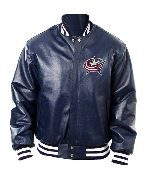 Columbus Blue Jackets Bomber Navy Blue Jacket