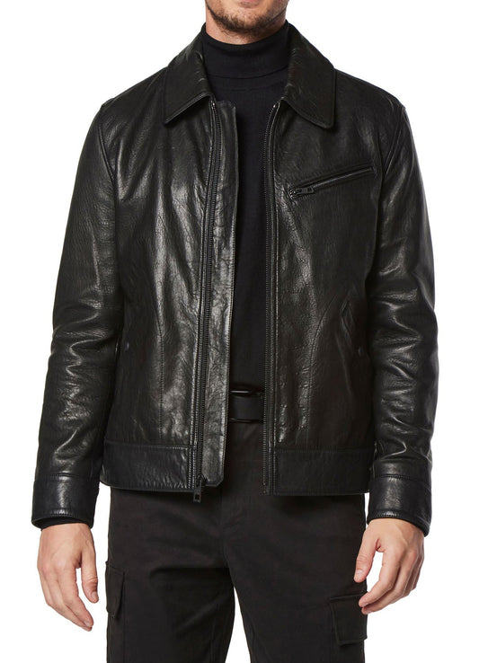 Men's Vintage Black Leather Jacket