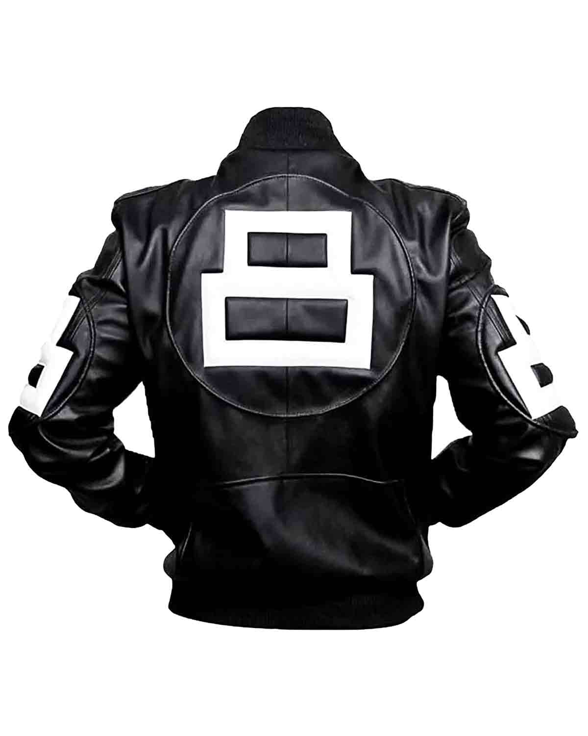 8 Ball Pool Black Men's Genuine Leather Jacket