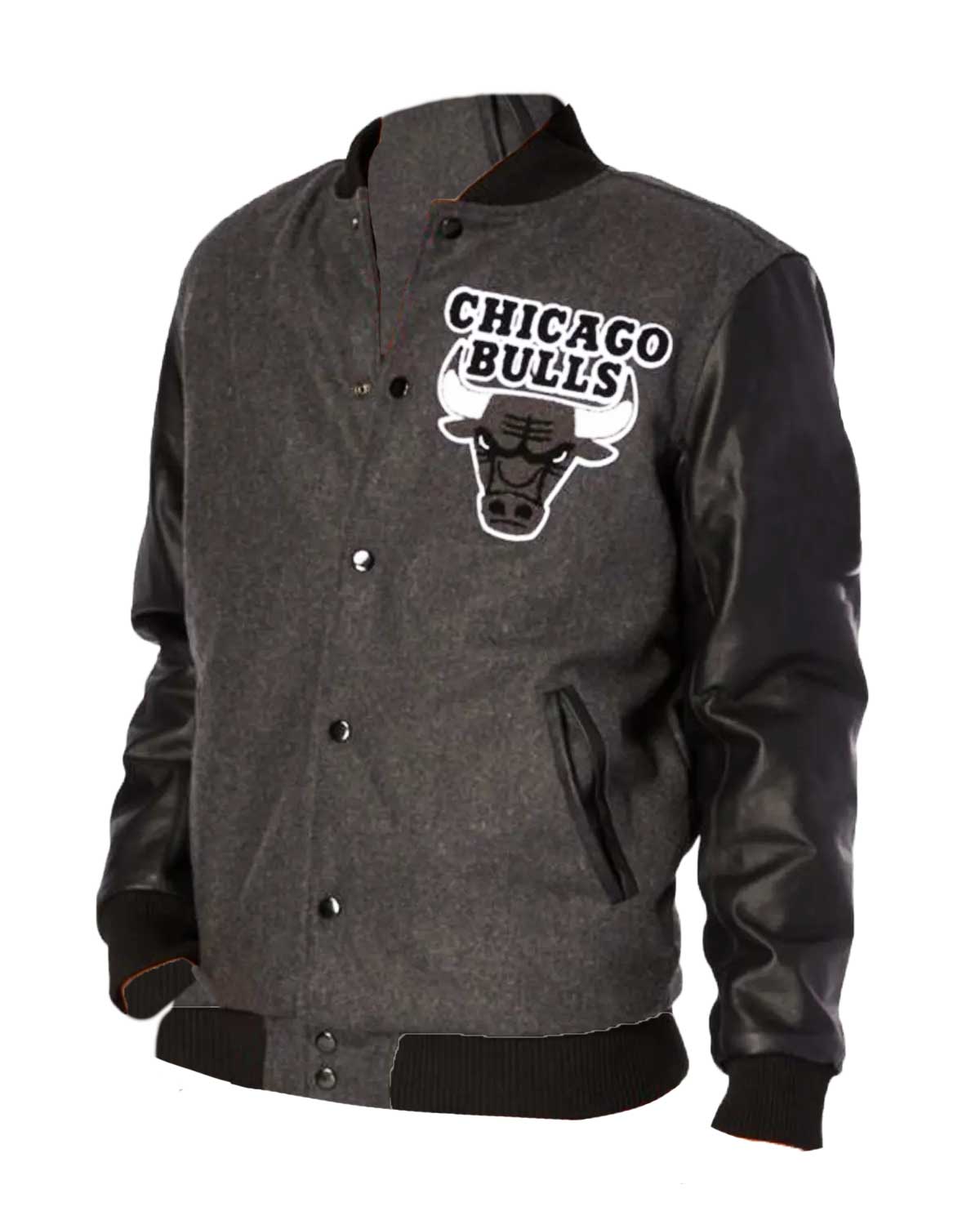 Bulls Black & Grey Varsity Jacket