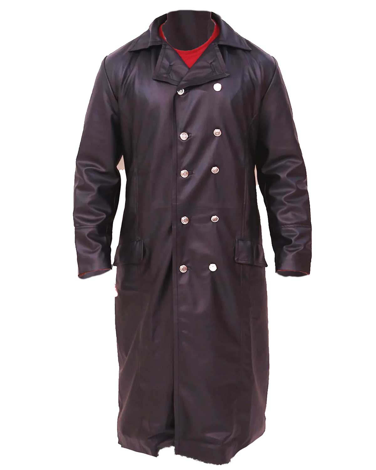 German Military Coat Men's Army Real Leather Trench Coat