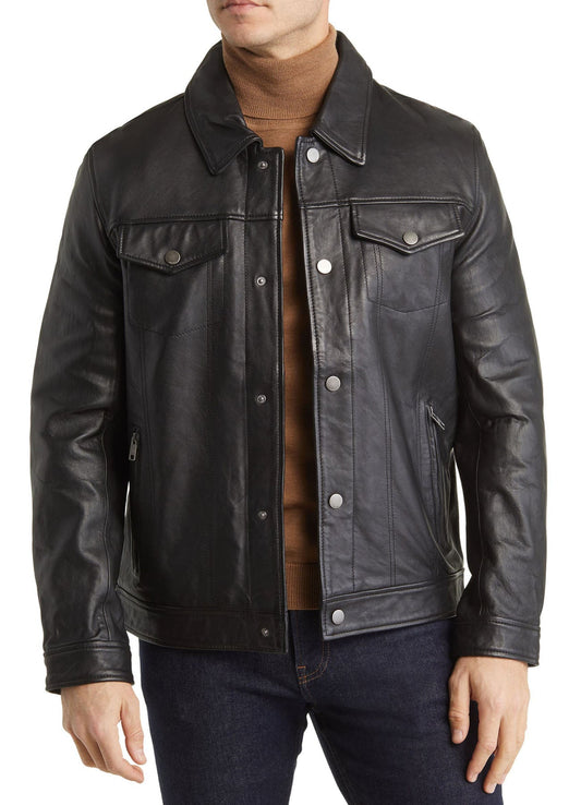 Men's Dark Brown Leather Jacket