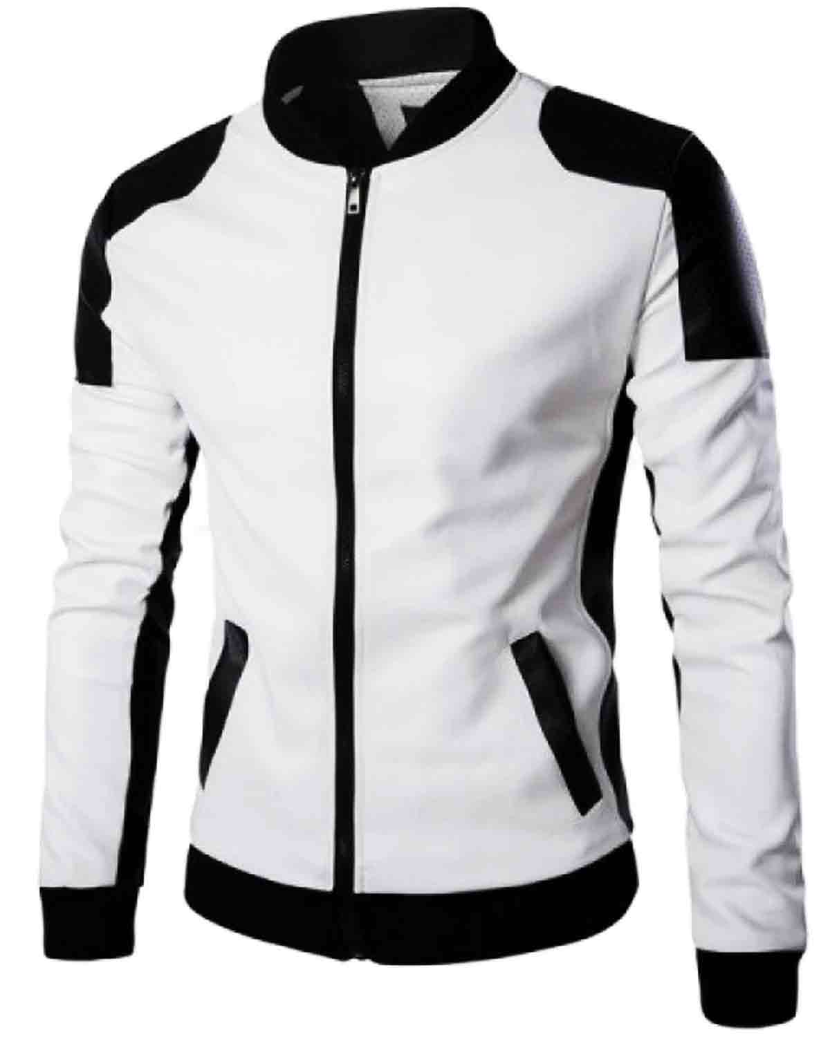 Joliet Perforated White Leather Jacket